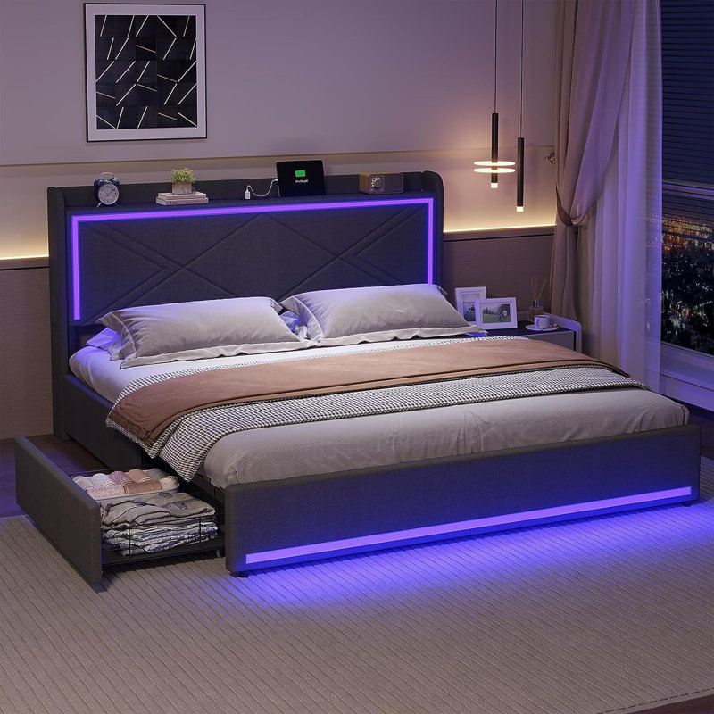 Ivy Bronx Hermanus Upholstered Platform Bed & Reviews Wayfair